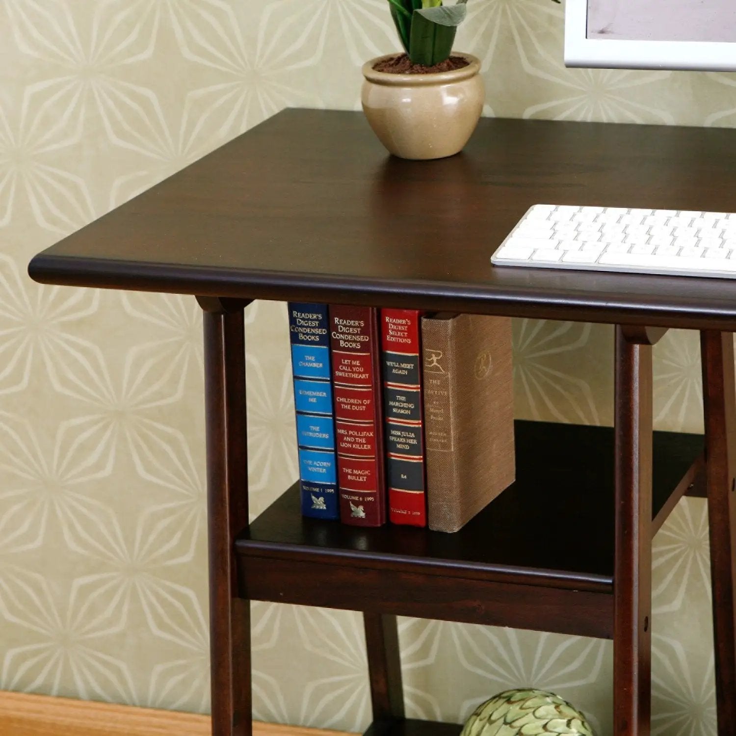 Espresso Finish Wood Home Office Laptop Computer Desk by HomePacific