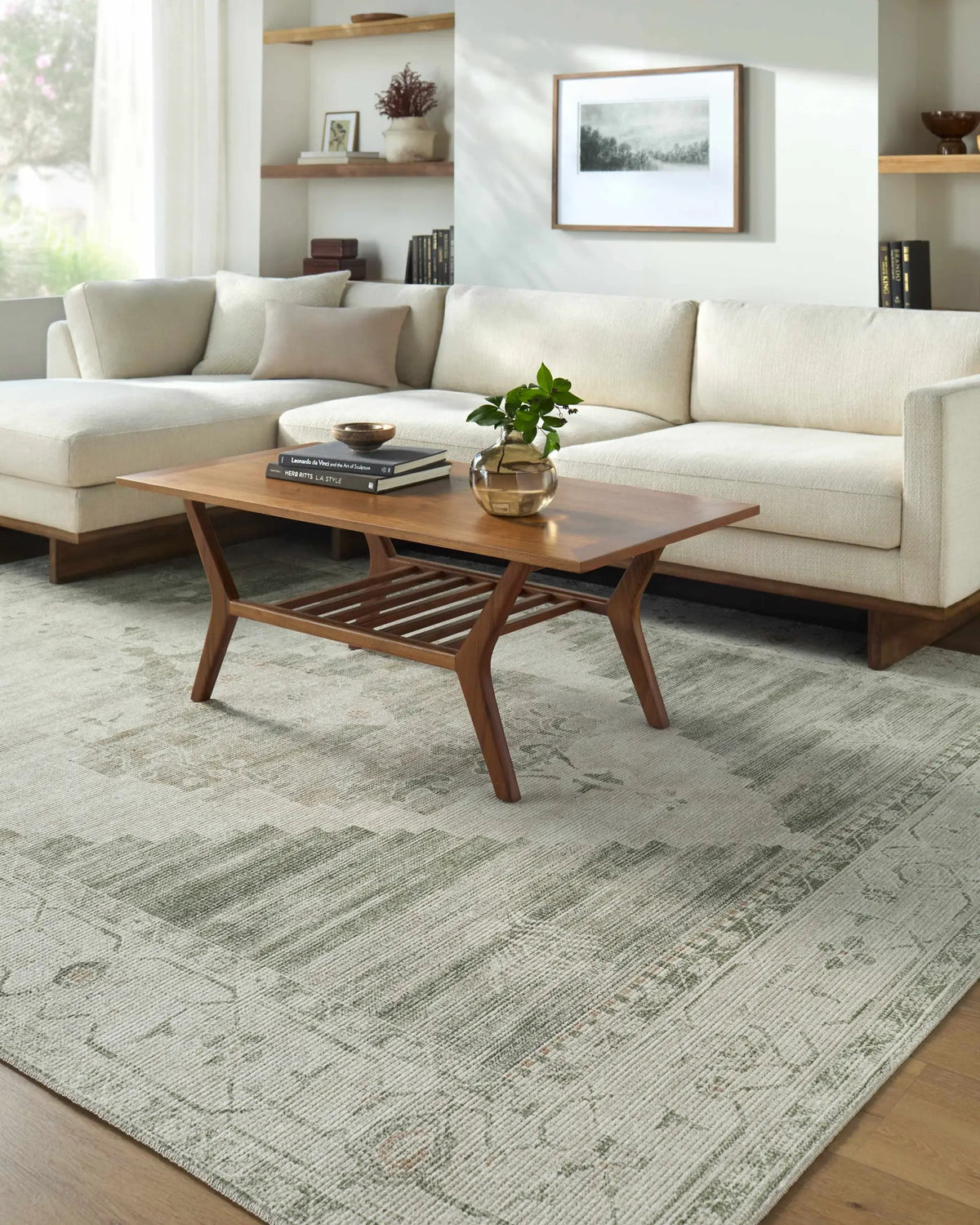 Luca Machine Woven Becki Owens x LIVABLISS BONC-2303 Area Rug, installed in a room