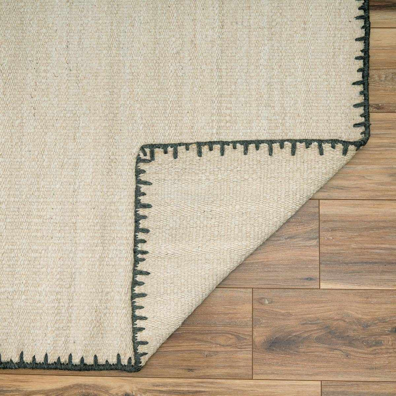 Ayumu Off White Hand Woven Wool Area Rug - Clearance by Boutique Rugs