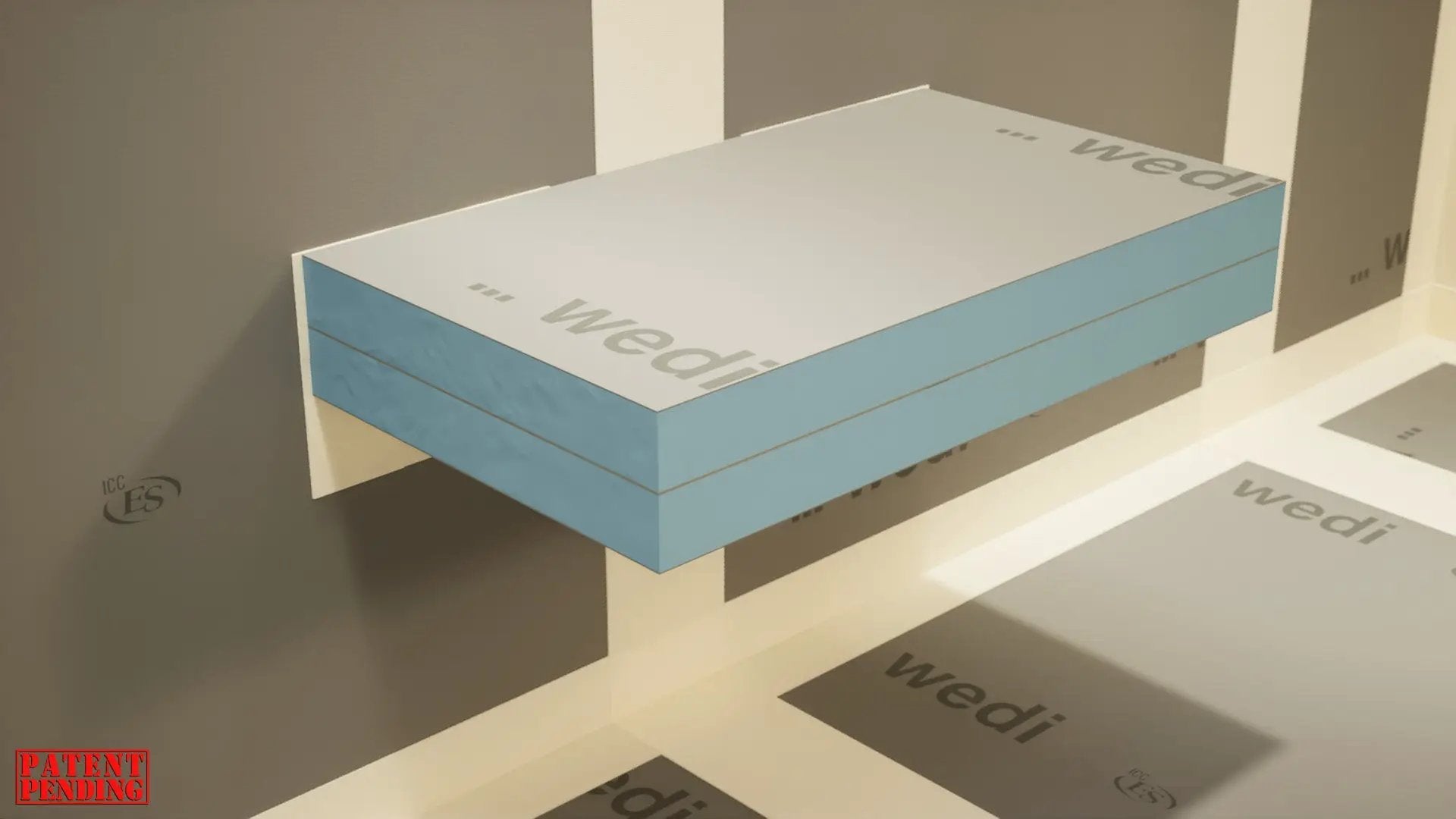 The Original Floating Shower Bench Kit­™ with wedi® & Original Shower Bench Bracket® by The Original Granite Bracket