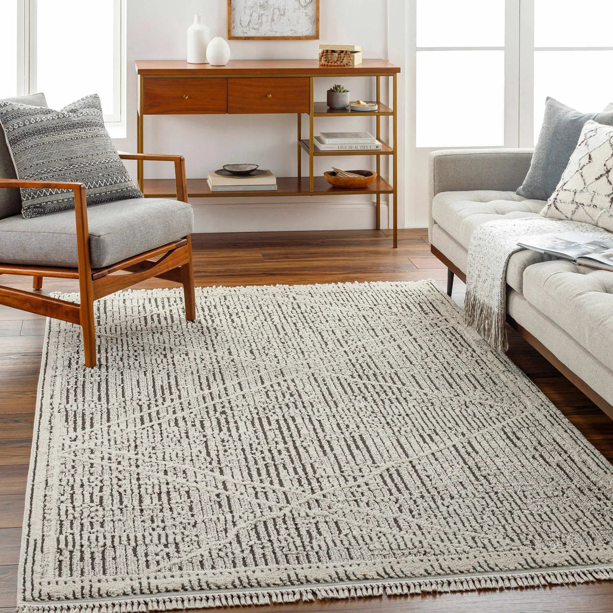 Luuk Area Rug, installed in a room