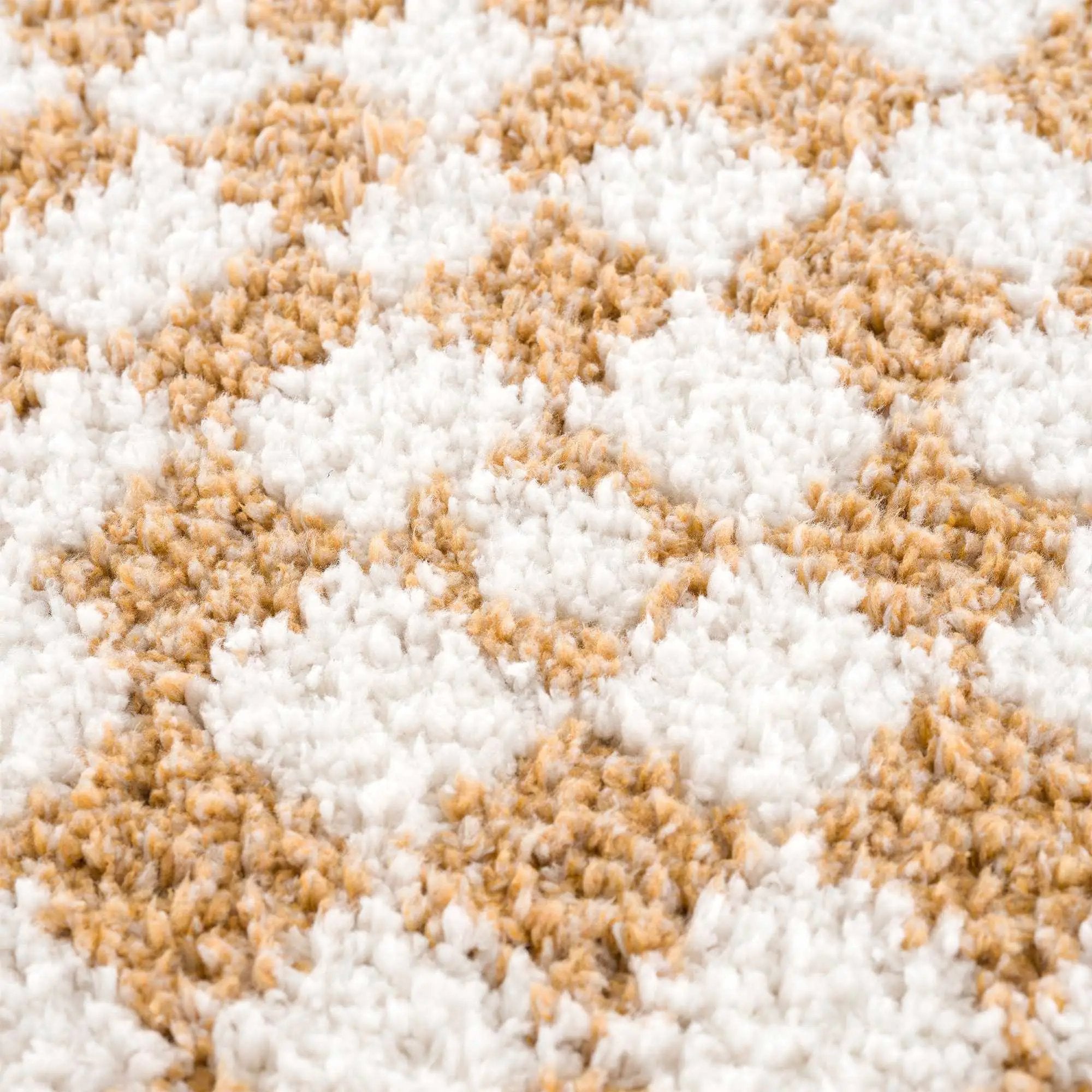 Kieu Mustard & Ivory Checkered Area Rug by Boutique Rugs