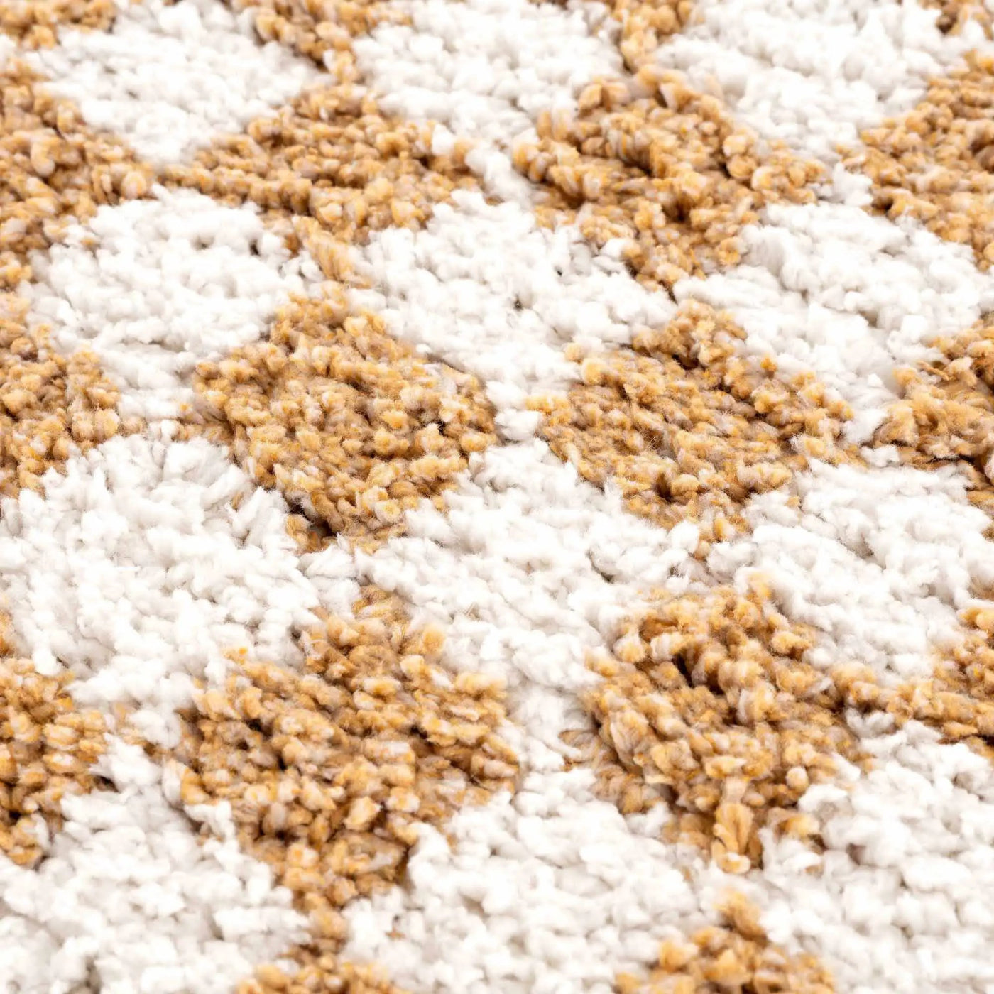 Kieu Mustard & Ivory Checkered Area Rug by Boutique Rugs