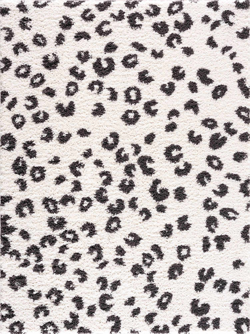 Zhen Black Spots Leopard Rug - Clearance by Boutique Rugs
