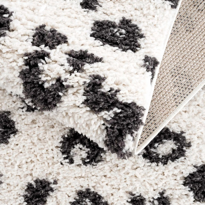 Zhen Black Spots Leopard Rug - Clearance by Boutique Rugs