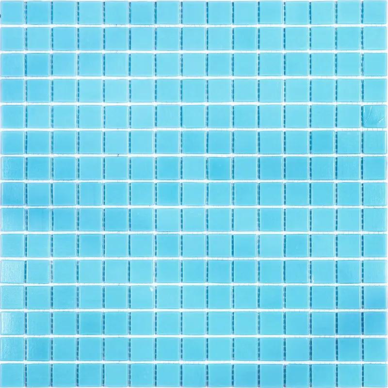 Aqua Blue 12x12 Glossy Uniform Square Glass Mosaic Tile (20 pack, 20 sq ft/case) by Apollo Tile