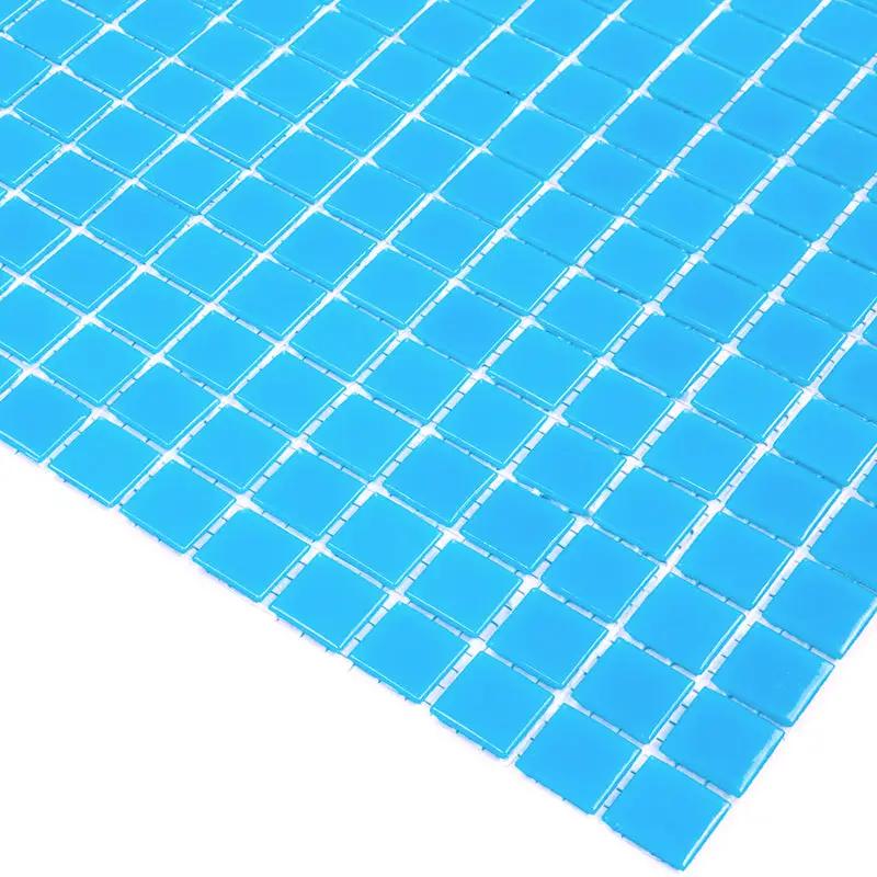 Pacific Blue 12x12 Glossy Square Glass Mosaic Tile (20 pack, 20 sq ft/case) by Apollo Tile