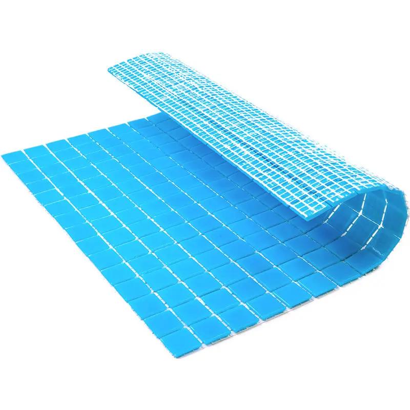 Pacific Blue 12x12 Glossy Square Glass Mosaic Tile (20 pack, 20 sq ft/case) by Apollo Tile