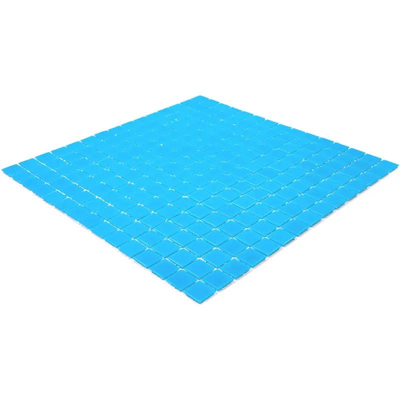 Pacific Blue 12x12 Glossy Square Glass Mosaic Tile (20 pack, 20 sq ft/case) by Apollo Tile