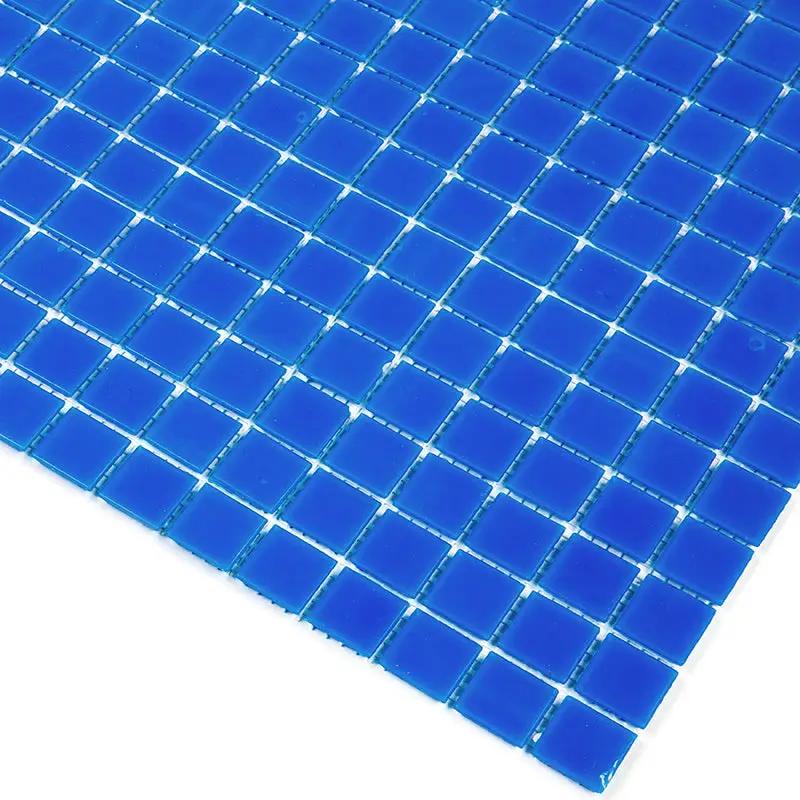Denim Blue 12x12 Uniform Square Glossy Glass Mosaic Tile (20 pack, 20 sq ft/case) by Apollo Tile