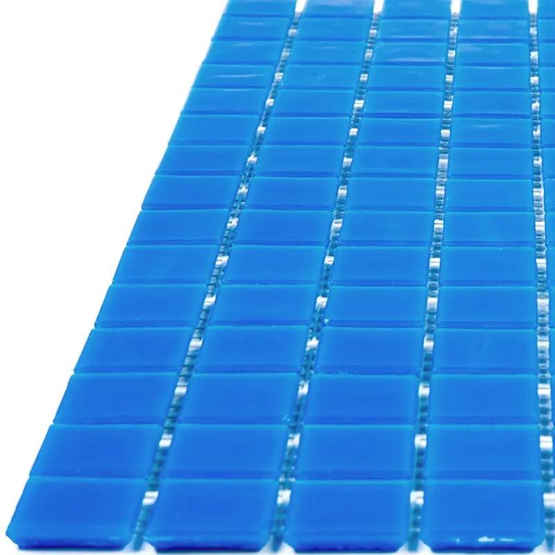 Denim Blue 12x12 Uniform Square Glossy Glass Mosaic Tile (20 pack, 20 sq ft/case) by Apollo Tile