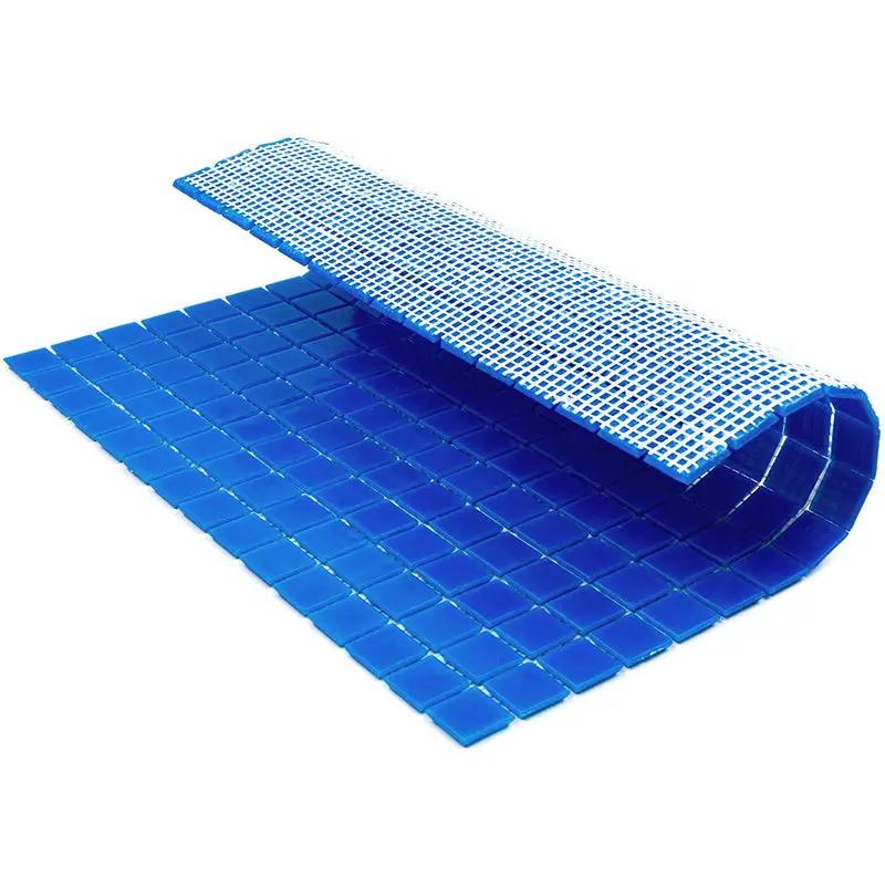 Denim Blue 12x12 Uniform Square Glossy Glass Mosaic Tile (20 pack, 20 sq ft/case) by Apollo Tile