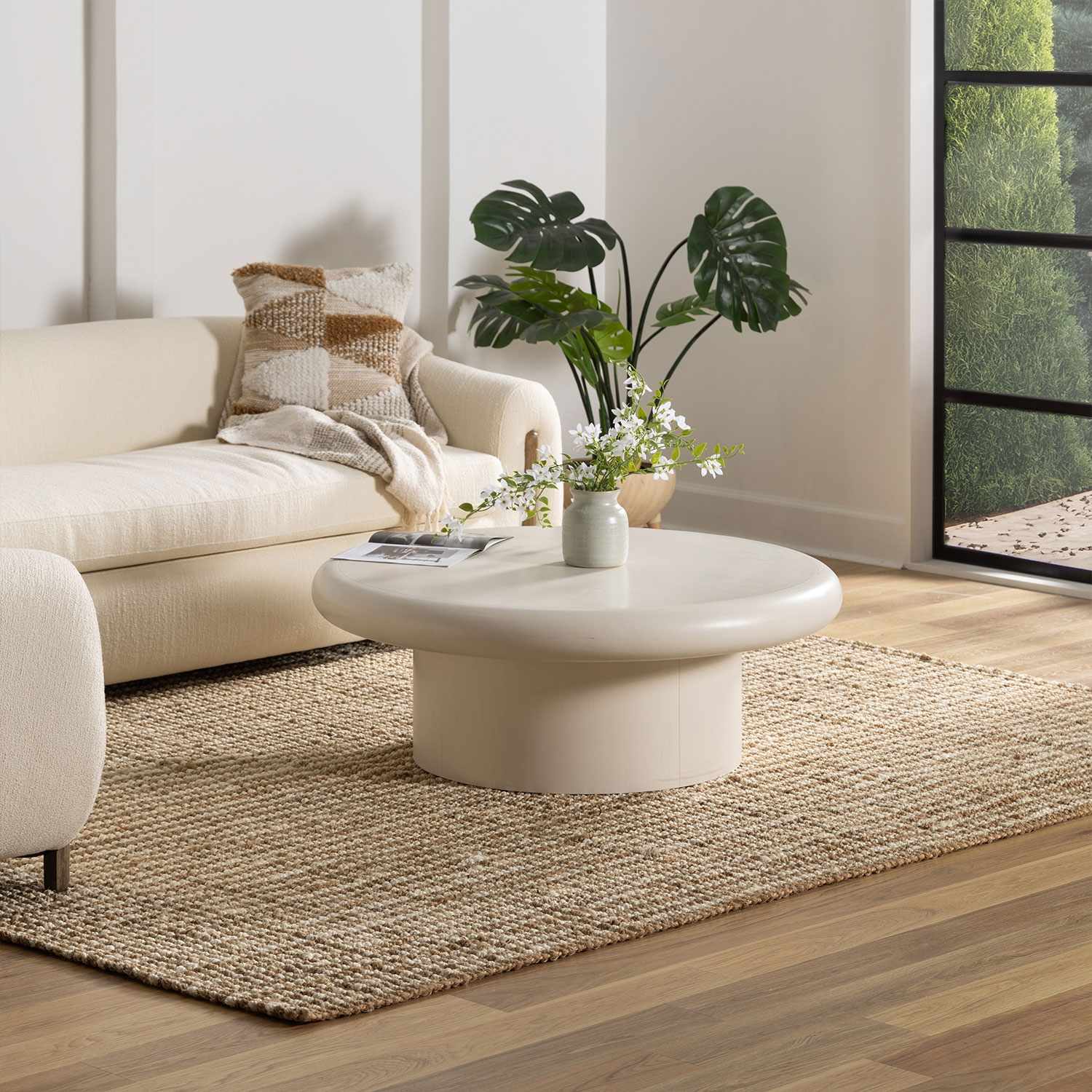 Ambel Tan Camel Jute Area Rug by Boutique Rugs