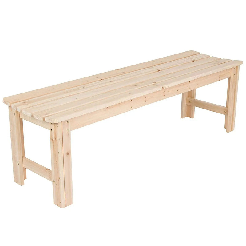 5-Ft Backless Garden Bench in Natural Yellow Cedar Wood by HomePacific