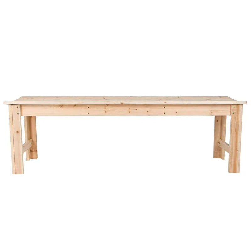5-Ft Backless Garden Bench in Natural Yellow Cedar Wood by HomePacific