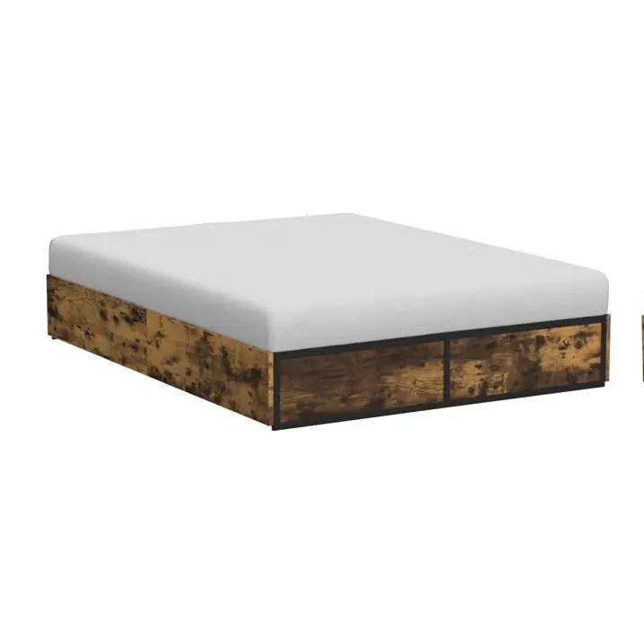 Queen Metal Wood Platform Bed Frame with 4 Storage Drawers - 800 lbs Max Weight by HomePacific