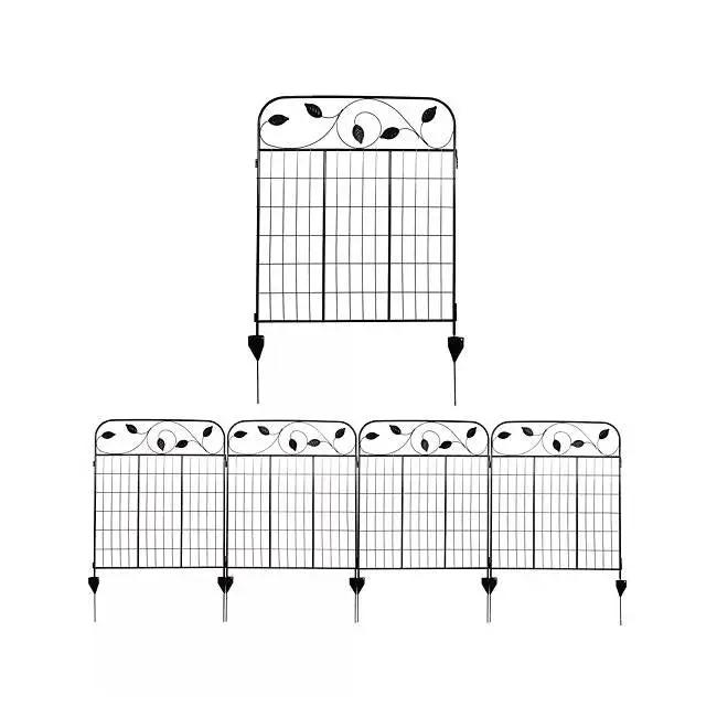 4 Pack Steel Foldable Garden Fence Floral Staked Trellis Panel Animal Barrier by HomePacific