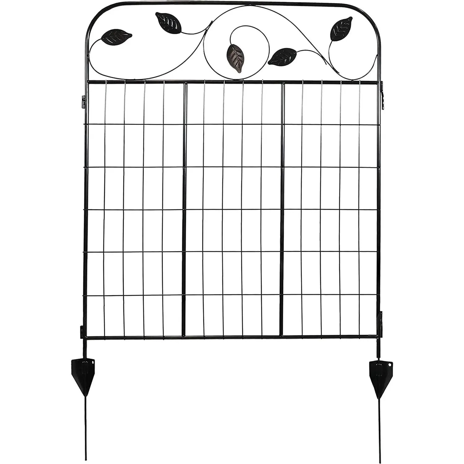 4 Pack Steel Foldable Garden Fence Floral Staked Trellis Panel Animal Barrier by HomePacific