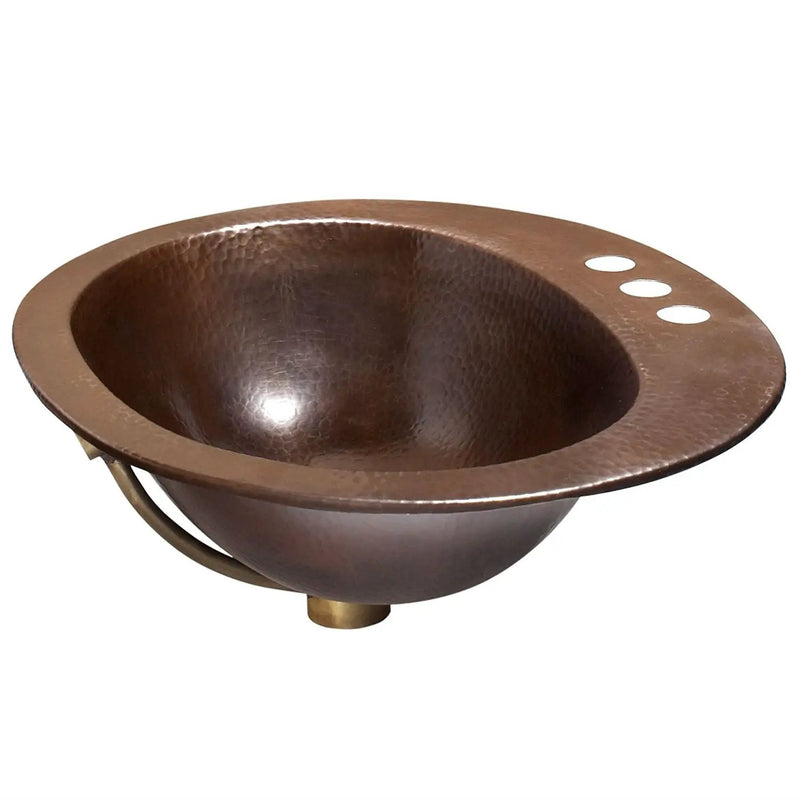 Copper Oval Bathroom Sink 20 x 16 inch by HomePacific