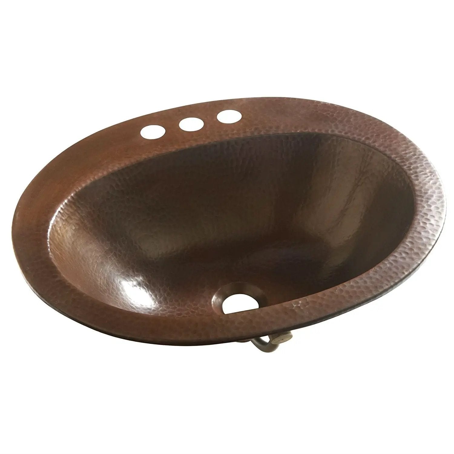 Copper Oval Bathroom Sink 20 x 16 inch by HomePacific