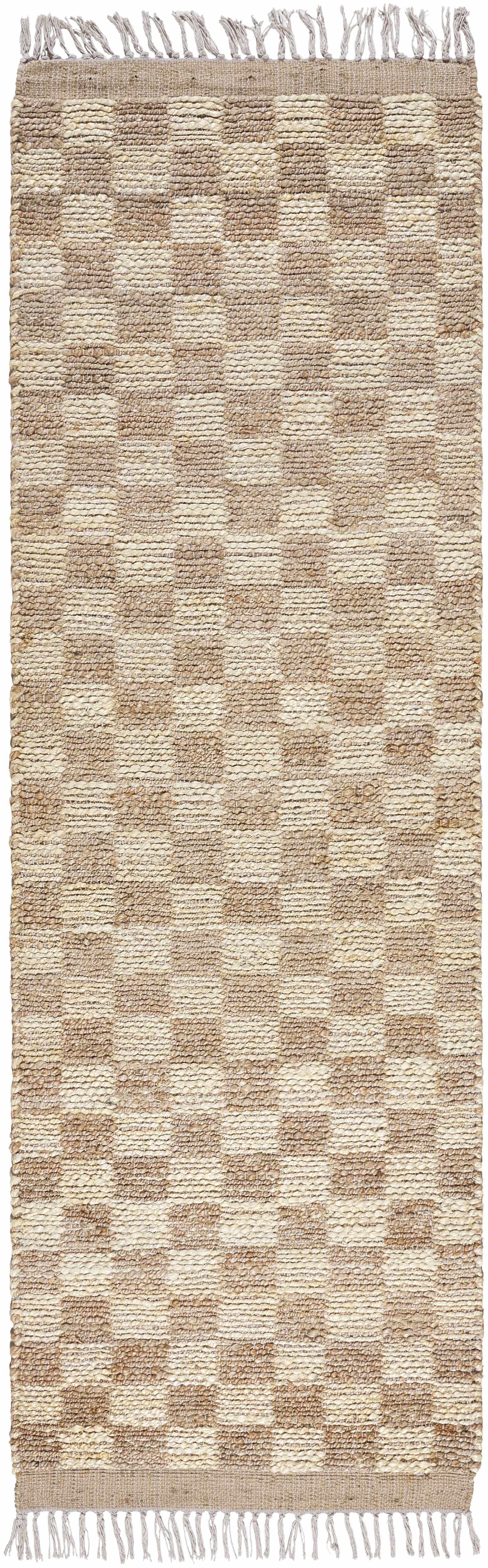 Ionut Checkered Jute Area Rug by Boutique Rugs