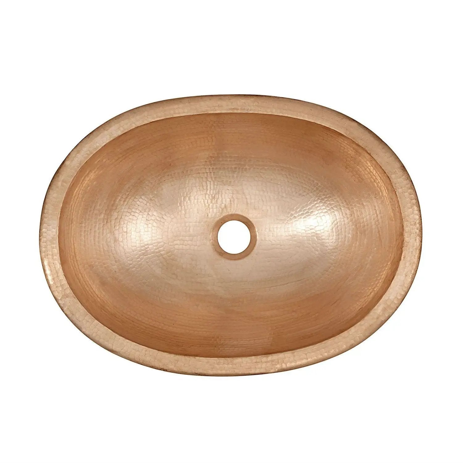 Pure Copper 19-inch Oval Bathroom Sink Unfinished by HomePacific