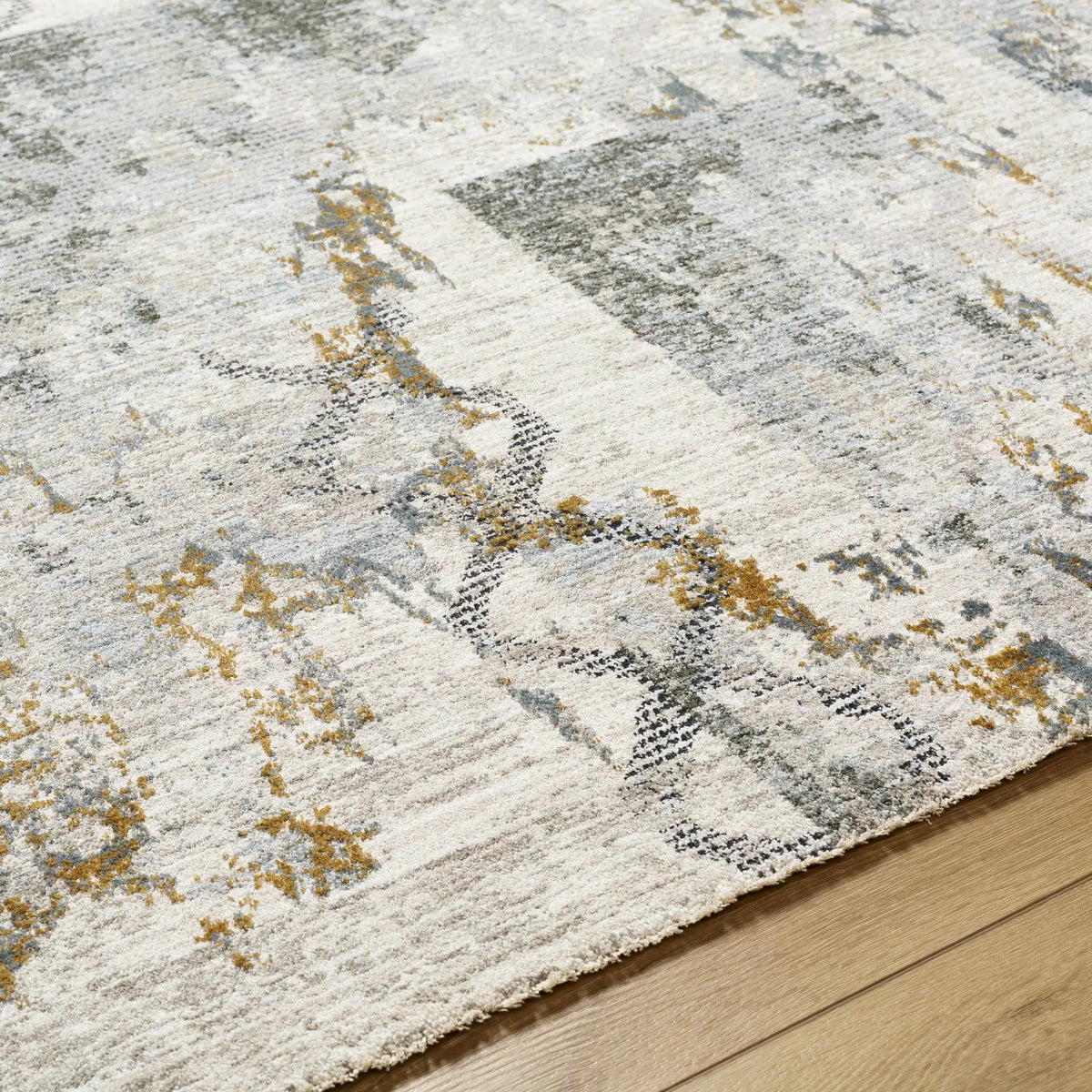 Adlai Textured Rug with Fringes, detail