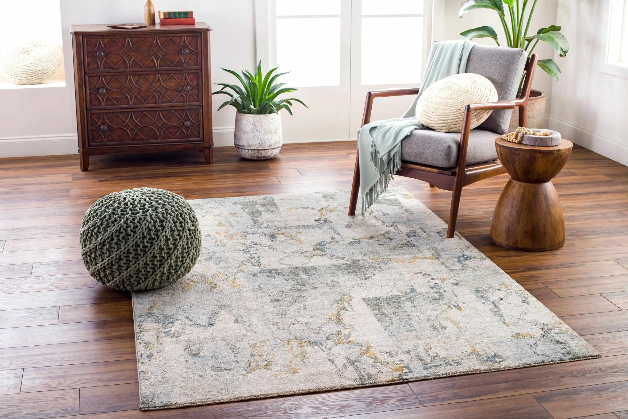Adlai Textured Rug with Fringes by Boutique Rugs