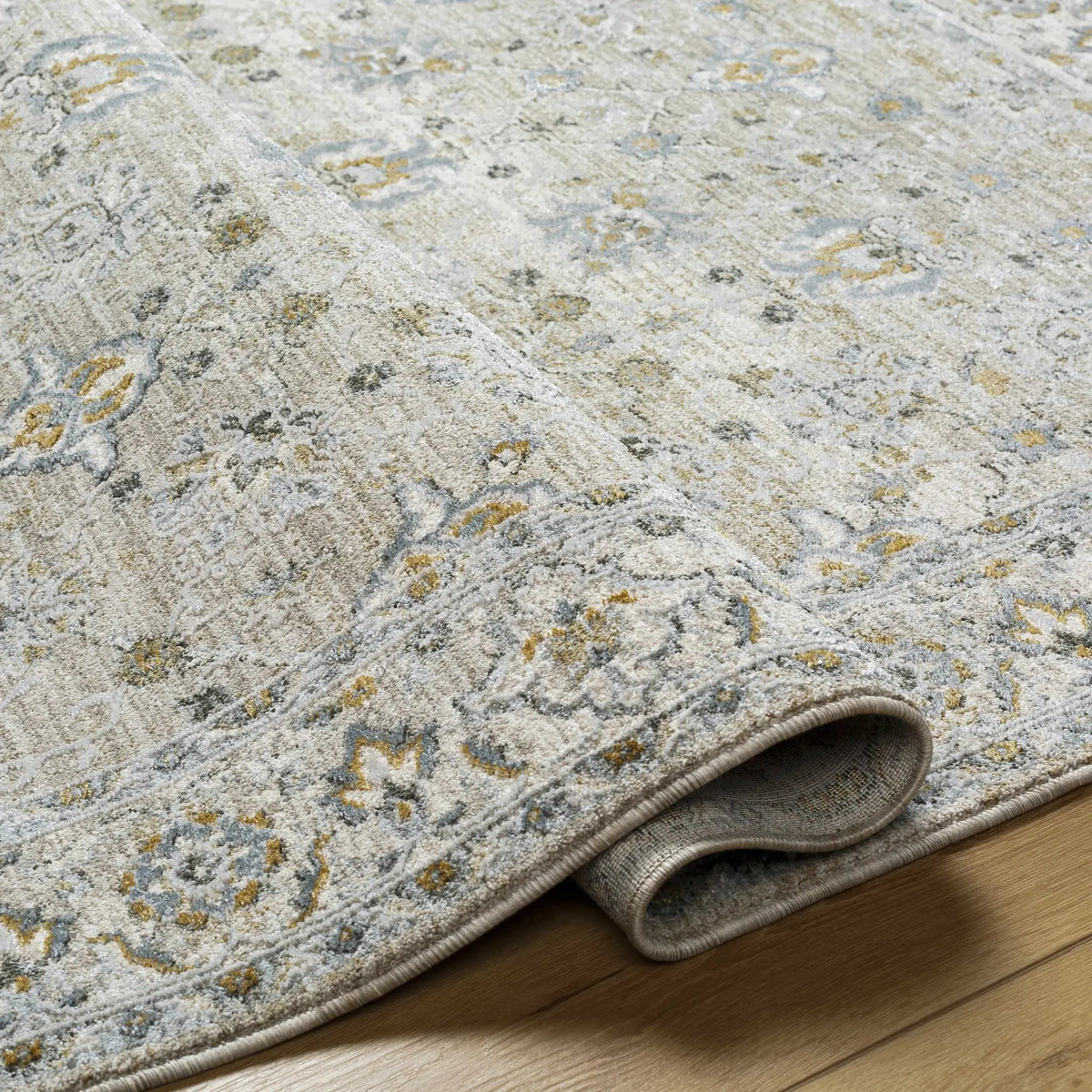 Amaru Cream & Sage Textured Rug with Fringes, photo 16 of 16