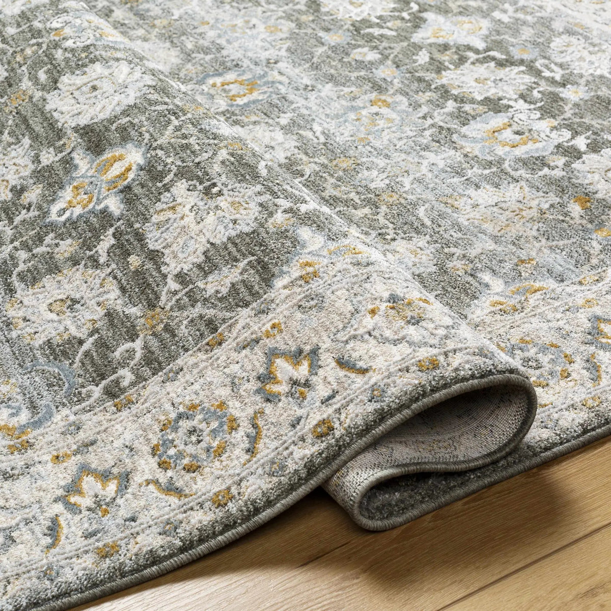 Amaru Green Textured Rug with Fringes, photo 15 of 22