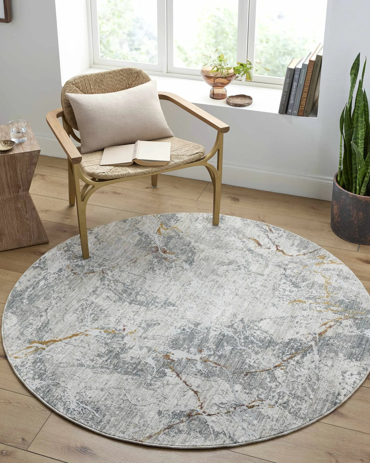 Asena Textured Rug with Fringes, installed in a room