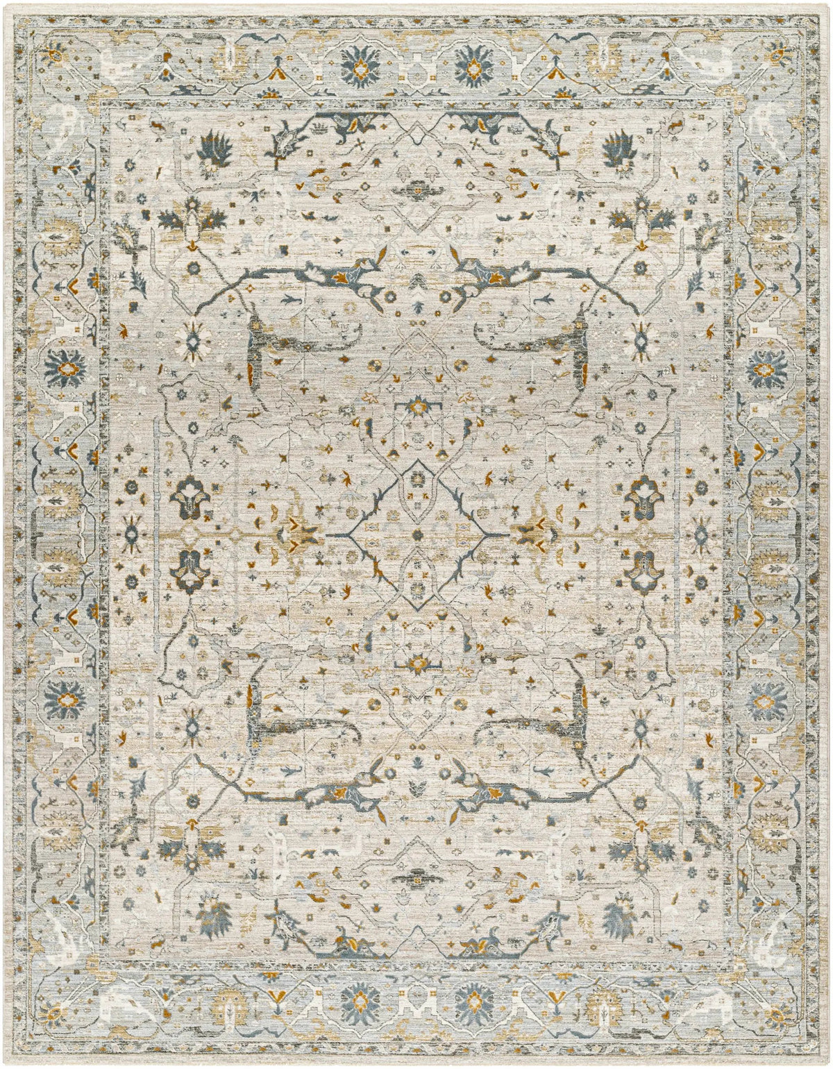 Aviva Off-White Textured Rug with Fringes, photo 7 of 15