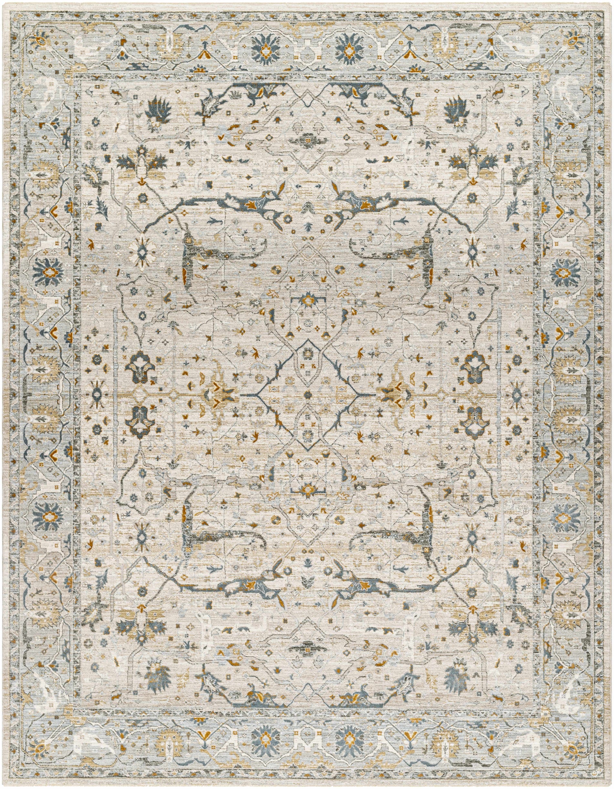 Aviva Off-White Textured Rug with Fringes by Boutique Rugs