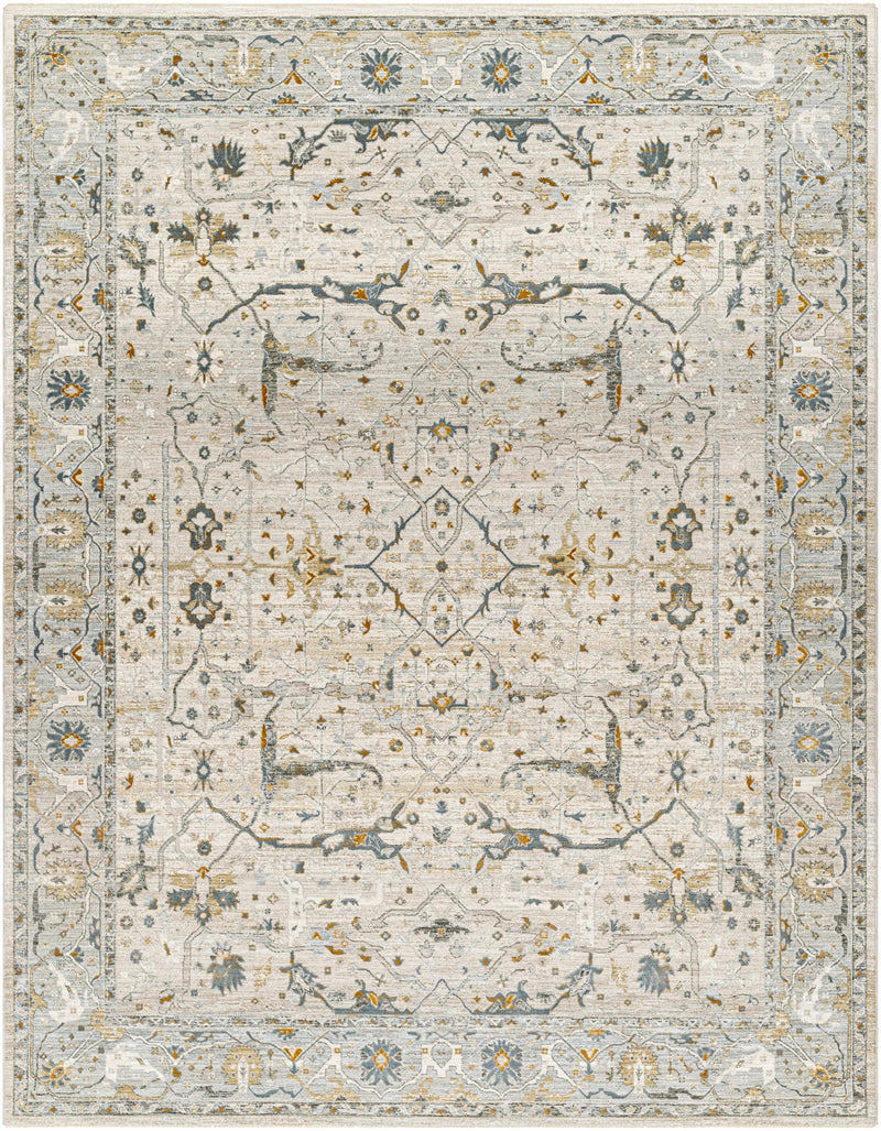 Aviva Off-White Textured Rug with Fringes by Boutique Rugs