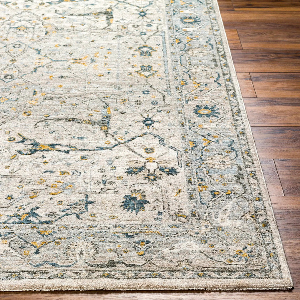 Aviva Off-White Textured Rug with Fringes, photo 6 of 15