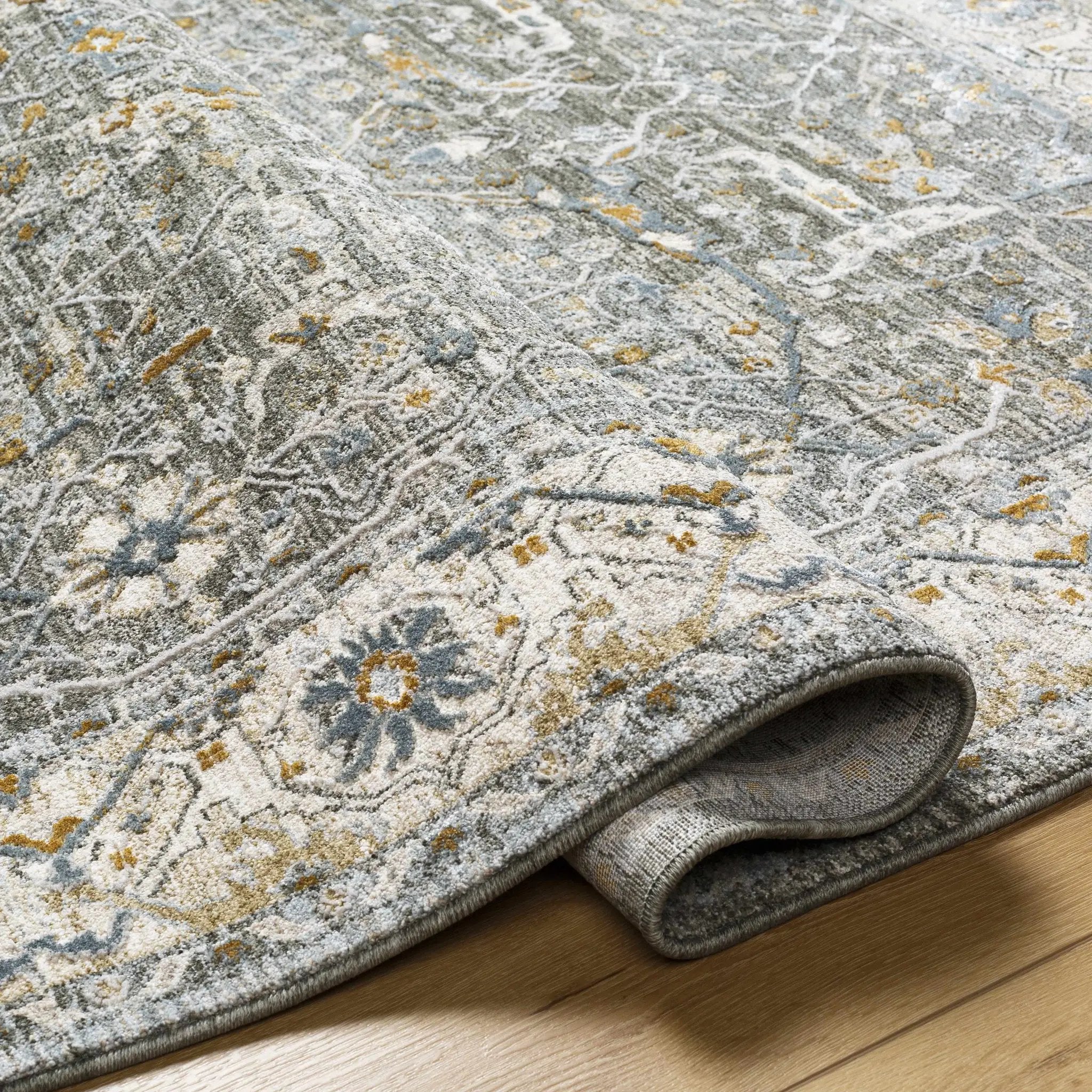 Aviva Teal Textured Rug with Fringes by Boutique Rugs
