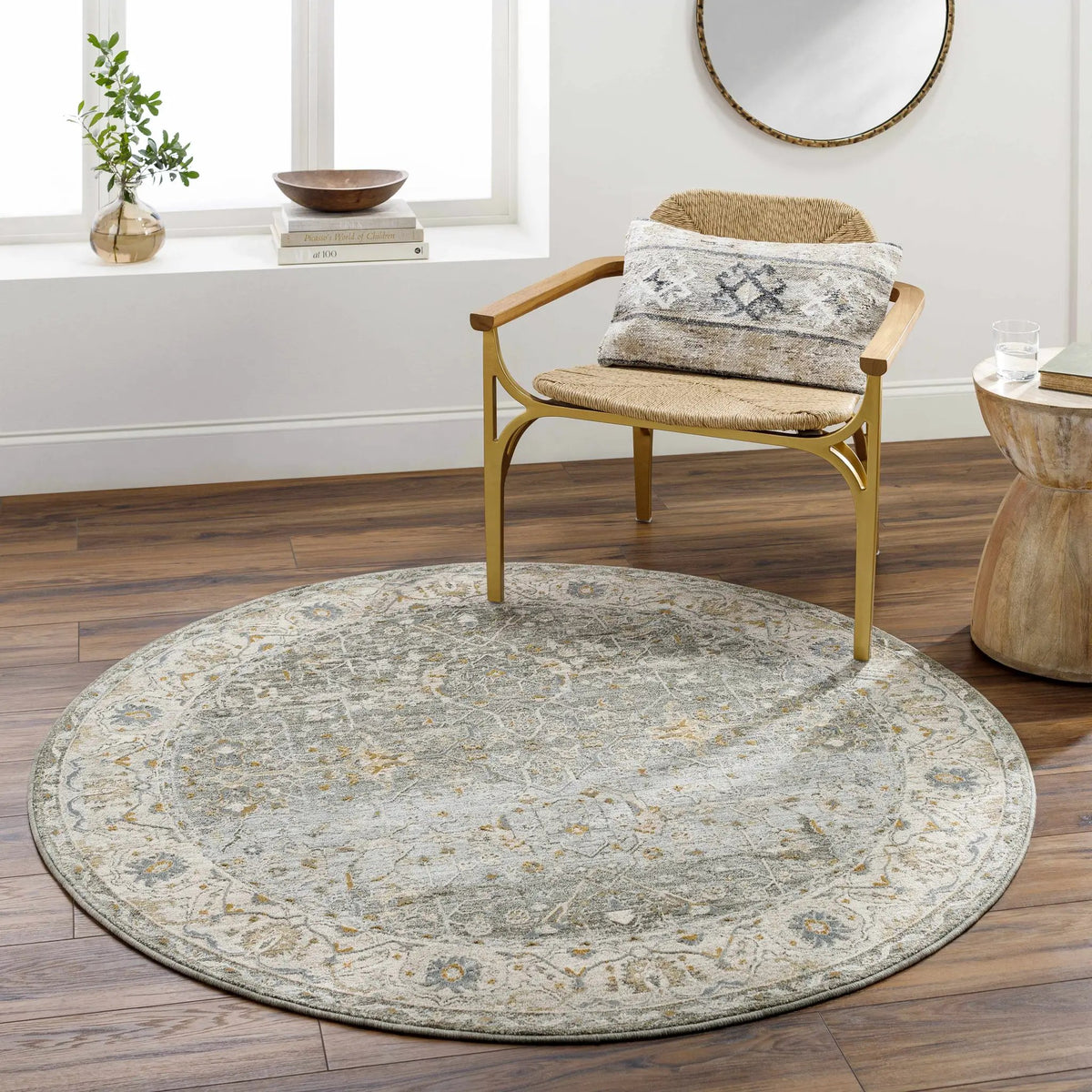 Aviva Teal Textured Rug with Fringes, installed in a room 4