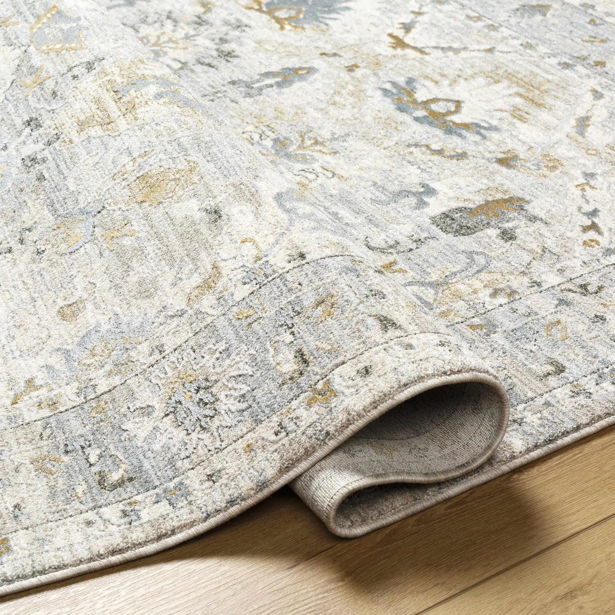 Emile Textured Rug with Fringes, detail
