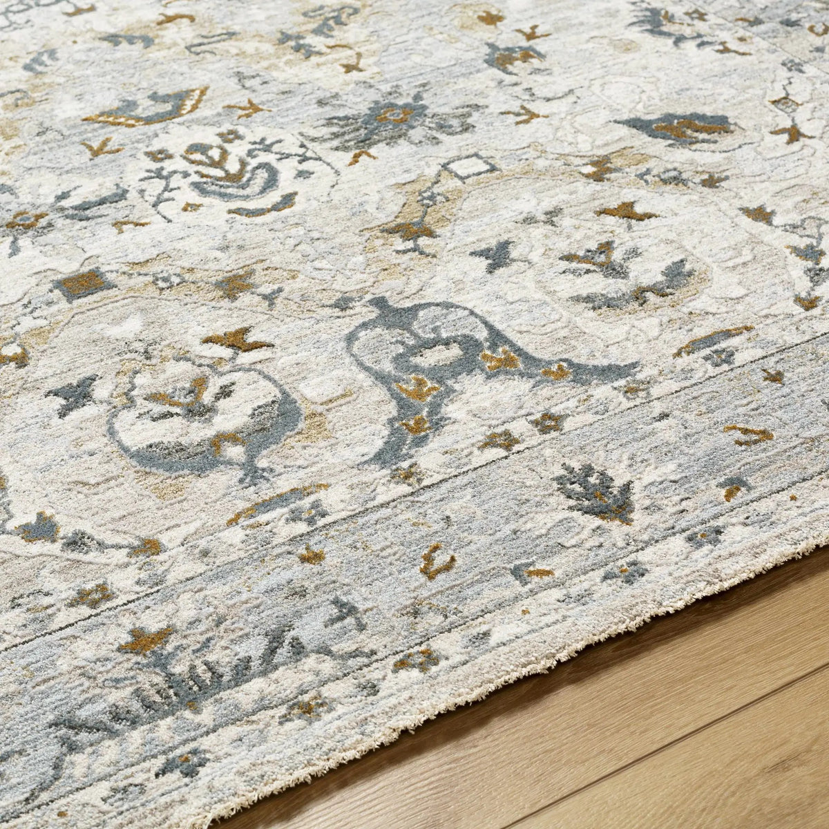 Emile Textured Rug with Fringes, detail 3