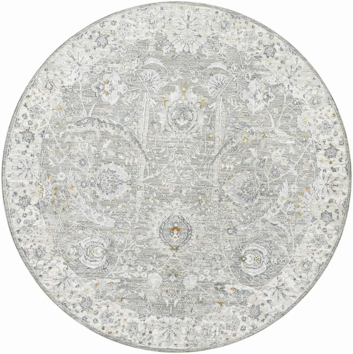 Gauge Gray Blue Textured Rug with Fringes, photo 7 of 7