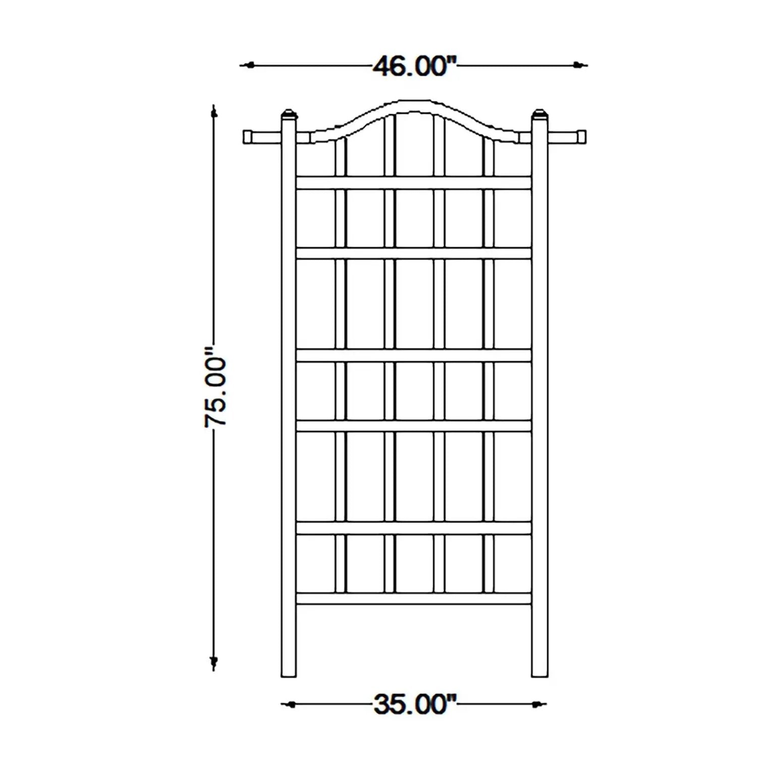 75-inch Outdoor White Vinyl Garden Plant Trellis with Ground Anchors by HomePacific