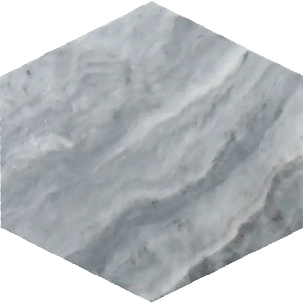 Gray 10x10 Honed Hexagon Bardiglio Marble Tile (5 pack, 2.95 sq ft/case) by Apollo Tile