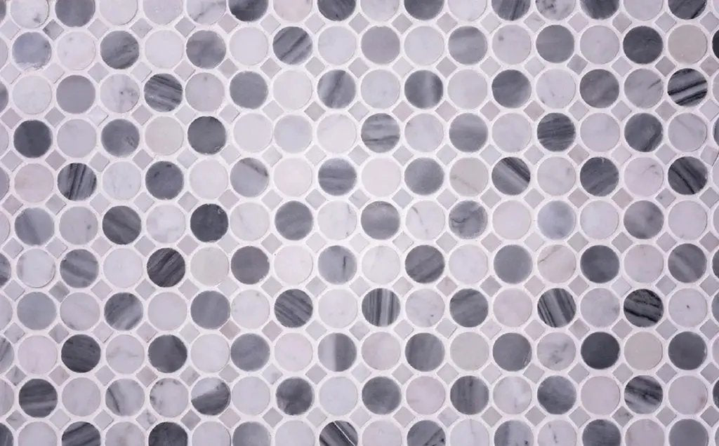 White Gray 13x13 Polished Multi-shaped Bardiglio Nuvolato Carrara Marble Mosaic Tile (5 pack, 5.6 sq ft/case) by Apollo Tile