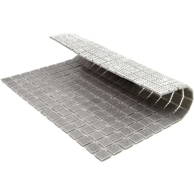 Stone Gray 12x12 Glossy Uniform Square Glass Mosaic Tile (20 pack, 20 sq ft/case) by Apollo Tile
