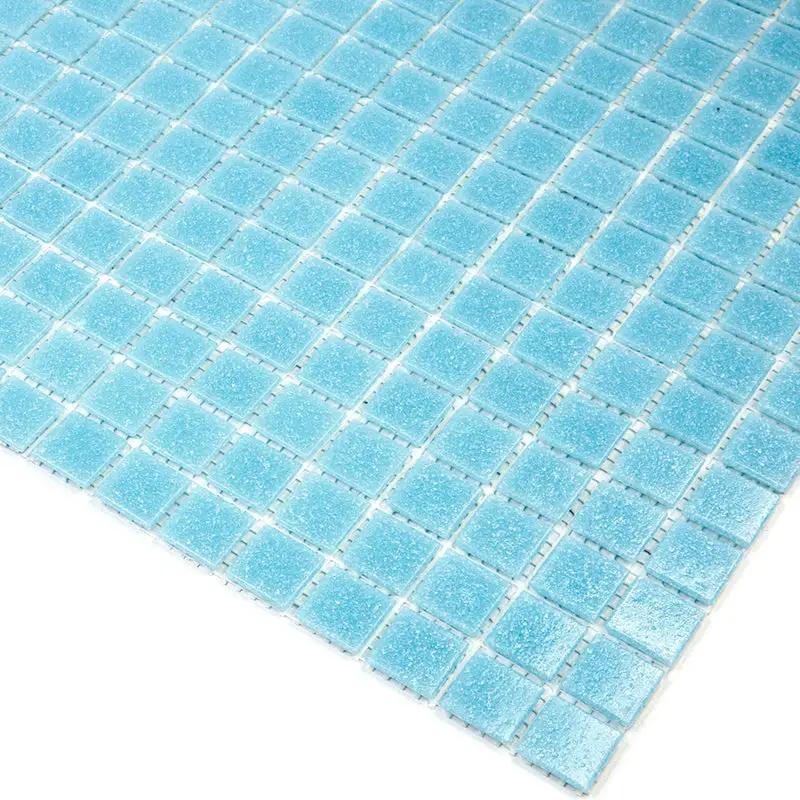 Cadet Blue 12x12 Glossy Uniform Square Glass Mosaic Tile (20 pack, 20 sq ft/case) by Apollo Tile