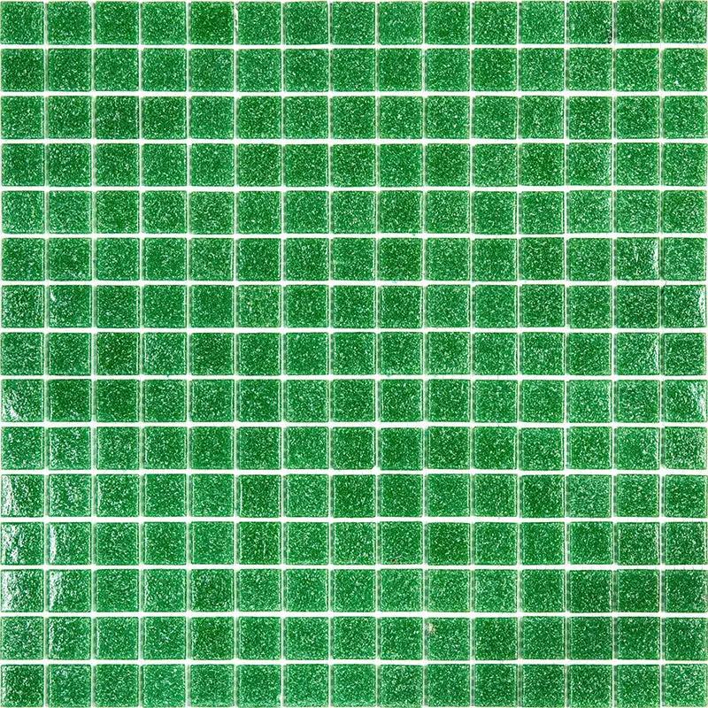 Sea Green 12x12 Glossy Uniform Square Glass Mosaic Tile (20 pack, 20 sq ft/case) by Apollo Tile