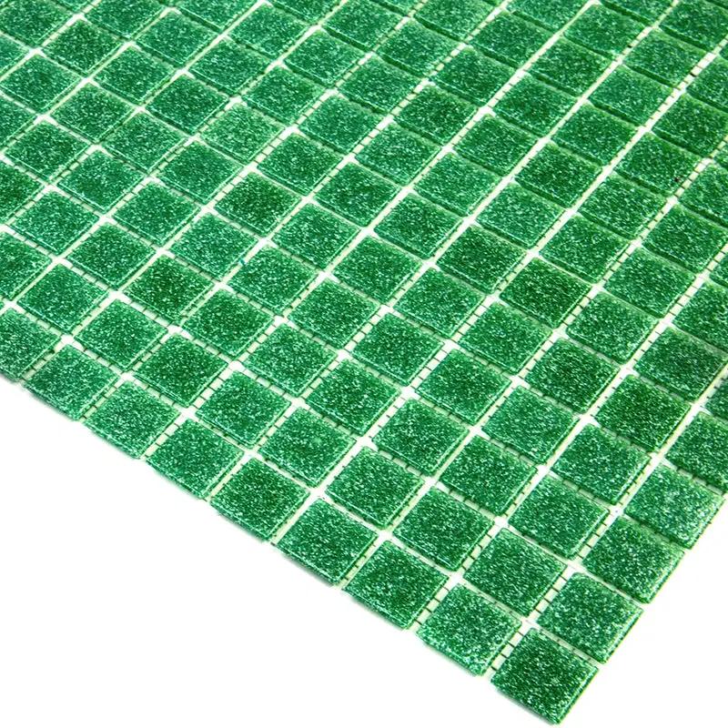 Sea Green 12x12 Glossy Uniform Square Glass Mosaic Tile (20 pack, 20 sq ft/case) by Apollo Tile