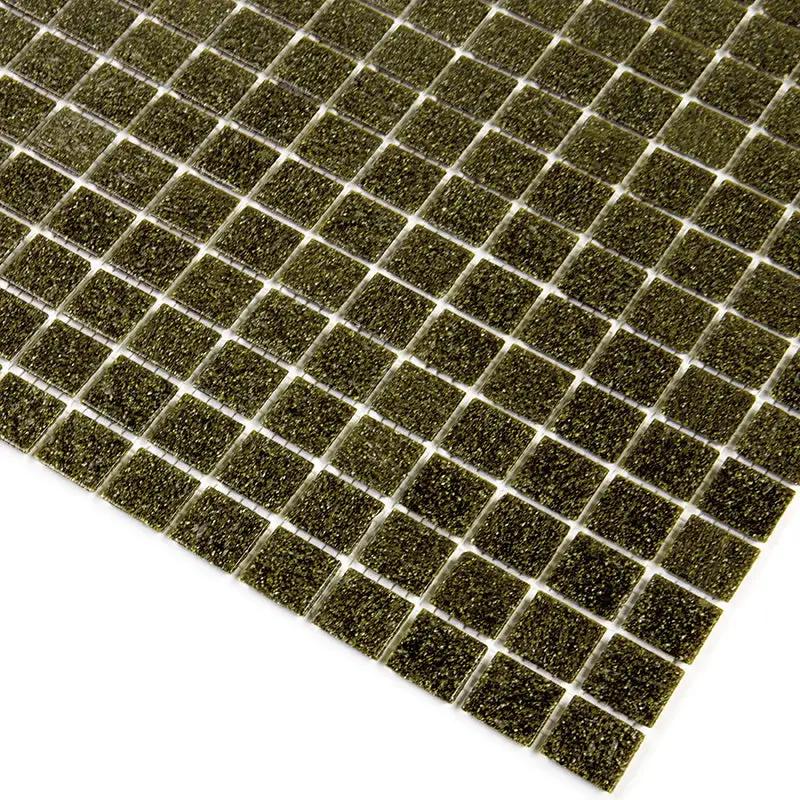 Peanut Brown 12x12 Glossy Uniform Square Glass Mosaic Tile (20 pack, 20 sq ft/case) by Apollo Tile