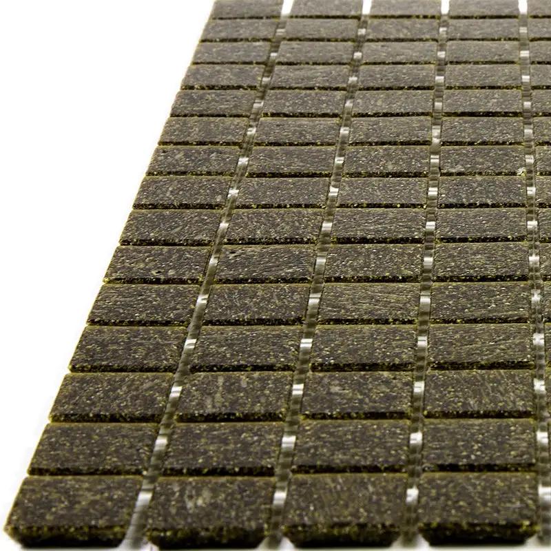 Peanut Brown 12x12 Glossy Uniform Square Glass Mosaic Tile (20 pack, 20 sq ft/case) by Apollo Tile