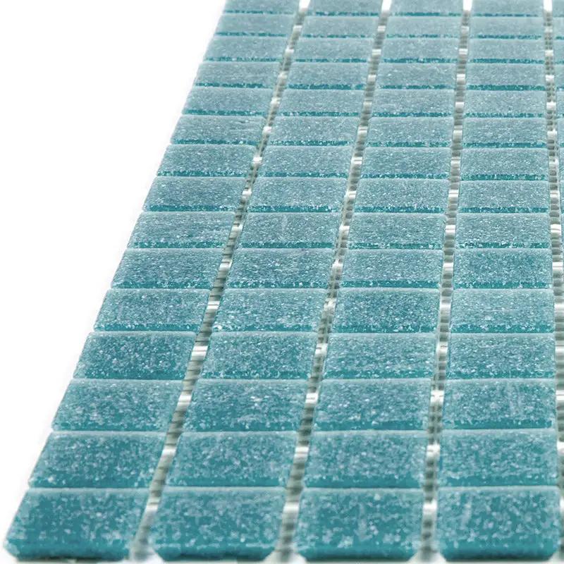 Blue-Green 12x12 Uniform Square Glossy Glass Mosaic Tile (20 pack, 20 sq ft/case) by Apollo Tile